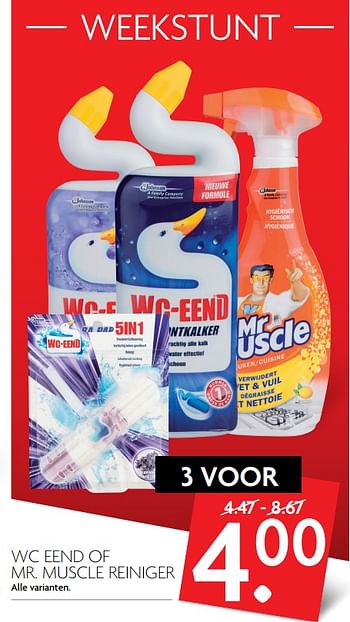 Aanbiedingen Wc eend of mr. muscle reiniger - Huismerk - Deka Markt - Geldig van 04/06/2017 tot 10/06/2017 bij Deka Markt