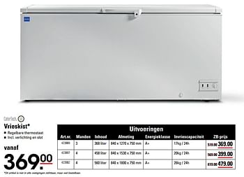 Aanbiedingen Catertech vrieskist - Catertech - Geldig van 02/06/2017 tot 19/06/2017 bij Sligro