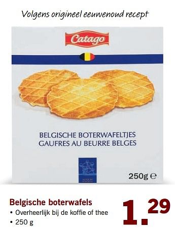 Aanbiedingen Belgische boterwafels - Catago - Geldig van 05/06/2017 tot 10/06/2017 bij Lidl