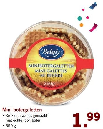Aanbiedingen Mini-botergaletten - Belgix - Geldig van 05/06/2017 tot 10/06/2017 bij Lidl