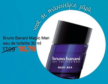 Aanbiedingen Bruno banani magic man eau de toilette - Bruno Banani - Geldig van 05/06/2017 tot 18/06/2017 bij Etos