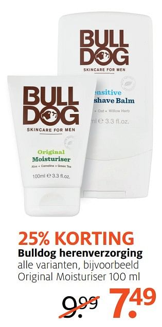 Aanbiedingen Bulldog herenverzorging original moisturiser - Bulldog - Geldig van 05/06/2017 tot 18/06/2017 bij Etos