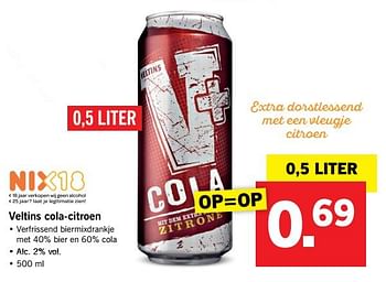 Aanbiedingen Veltins cola-citroen - Veltins - Geldig van 05/06/2017 tot 10/06/2017 bij Lidl