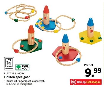 Aanbiedingen Houten speelgoed - Playtive Junior - Geldig van 05/06/2017 tot 10/06/2017 bij Lidl