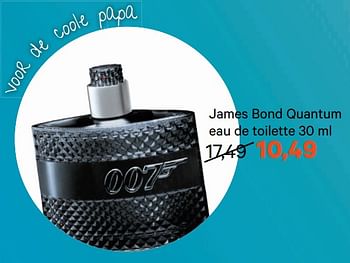 Aanbiedingen James bond quantum eau de toilette - James Bond - Geldig van 05/06/2017 tot 18/06/2017 bij Etos