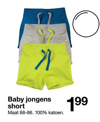 Aanbiedingen Baby jongens short - Huismerk - Zeeman  - Geldig van 27/05/2017 tot 09/06/2017 bij Zeeman