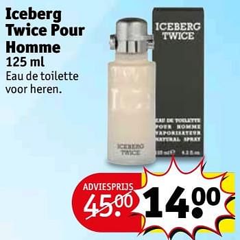 Aanbiedingen Iceberg twice pour homme - Iceberg Twice - Geldig van 06/06/2017 tot 11/06/2017 bij Kruidvat