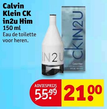 Aanbiedingen Calvin klein ck in2u him - Calvin Klein - Geldig van 06/06/2017 tot 11/06/2017 bij Kruidvat