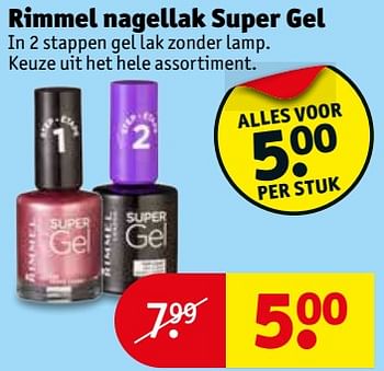 Aanbiedingen Rimmel nagellak super gel - Rimmel - Geldig van 06/06/2017 tot 11/06/2017 bij Kruidvat