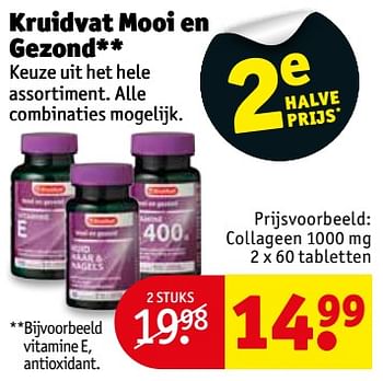 Aanbiedingen Collageen 1000 mg - Huismerk - Kruidvat - Geldig van 06/06/2017 tot 11/06/2017 bij Kruidvat