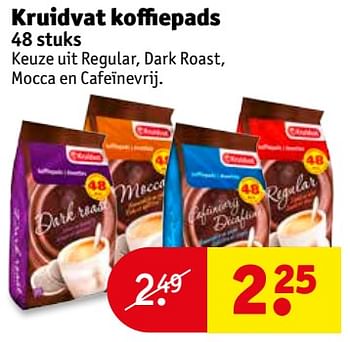 Aanbiedingen Kruidvat koffiepads - Huismerk - Kruidvat - Geldig van 06/06/2017 tot 11/06/2017 bij Kruidvat