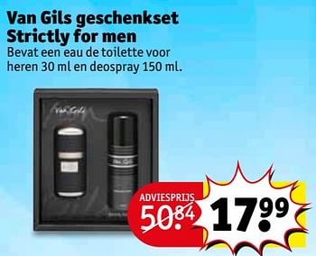 Aanbiedingen Van gils geschenkset strictly for men - Van Gils - Geldig van 06/06/2017 tot 11/06/2017 bij Kruidvat