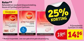 Aanbiedingen Cysticare - Roter - Geldig van 06/06/2017 tot 11/06/2017 bij Kruidvat