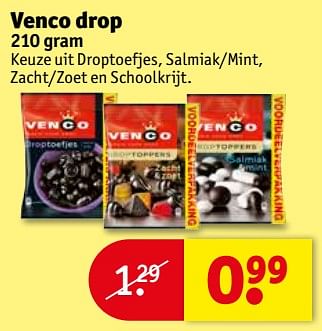 Aanbiedingen Venco drop - Venco - Geldig van 06/06/2017 tot 11/06/2017 bij Kruidvat