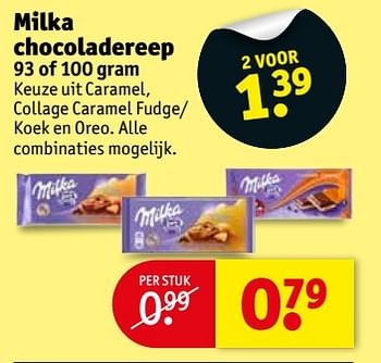 Aanbiedingen Milka chocoladereep - Milka - Geldig van 06/06/2017 tot 11/06/2017 bij Kruidvat