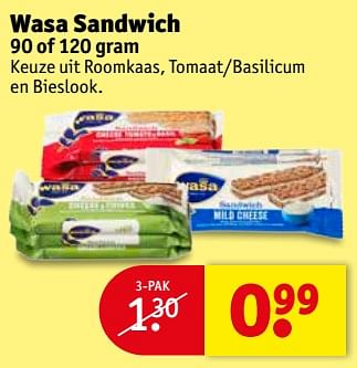 Aanbiedingen Wasa sandwich - Wasa - Geldig van 06/06/2017 tot 11/06/2017 bij Kruidvat