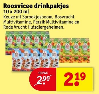 Aanbiedingen Roosvicee drinkpakjes - Roosvicee - Geldig van 06/06/2017 tot 11/06/2017 bij Kruidvat
