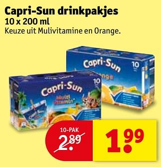 Aanbiedingen Capri-sun drinkpakjes - Capri-Sun - Geldig van 06/06/2017 tot 11/06/2017 bij Kruidvat