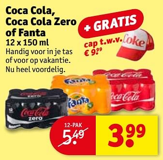 Aanbiedingen Coca cola, coca cola zero of fanta - Coca Cola - Geldig van 06/06/2017 tot 11/06/2017 bij Kruidvat