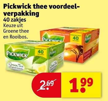 Aanbiedingen Pickwick thee voordeelverpakking - Pickwick - Geldig van 06/06/2017 tot 11/06/2017 bij Kruidvat