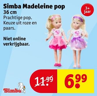 Aanbiedingen Simba madeleine pop - Simba - Geldig van 06/06/2017 tot 11/06/2017 bij Kruidvat