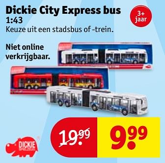 Aanbiedingen Dickie city express bus - Dickie - Geldig van 06/06/2017 tot 11/06/2017 bij Kruidvat