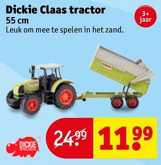 Aanbiedingen Dickie claas tractor - Dickie - Geldig van 06/06/2017 tot 11/06/2017 bij Kruidvat