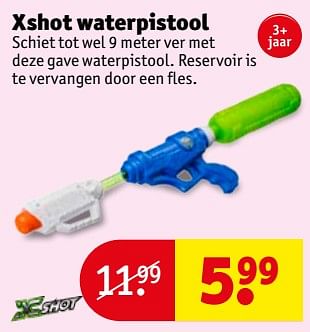 Aanbiedingen Xshot waterpistool - X-Shot - Geldig van 06/06/2017 tot 11/06/2017 bij Kruidvat