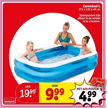 Aanbiedingen Zwembad l - Playing Kids - Geldig van 06/06/2017 tot 11/06/2017 bij Kruidvat