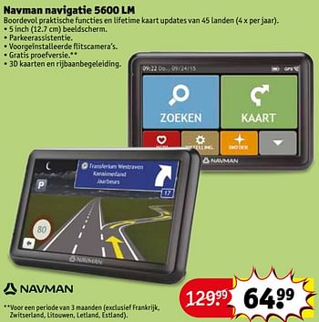 Aanbiedingen Navman navigatie 5600 lm - Navman - Geldig van 06/06/2017 tot 11/06/2017 bij Kruidvat