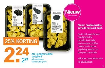 Aanbiedingen Ah handgemaakte tortelloni - Huismerk - Albert Heijn - Geldig van 06/06/2017 tot 11/06/2017 bij Albert Heijn