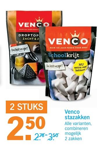 Aanbiedingen Venco stazakken - Venco - Geldig van 06/06/2017 tot 11/06/2017 bij Albert Heijn