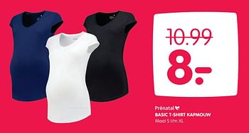Aanbiedingen Basic t-shirt kapmouw - Prenatal - Geldig van 06/06/2017 tot 16/07/2017 bij Prenatal