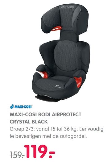 Aanbiedingen Maxi-cosi rodi airprotect crystal black - Maxi-cosi - Geldig van 06/06/2017 tot 16/07/2017 bij Prenatal