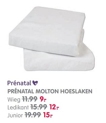 Aanbiedingen Prénatal molton hoeslaken - Prenatal - Geldig van 06/06/2017 tot 16/07/2017 bij Prenatal