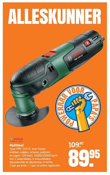 Aanbiedingen Bosch multitool pmf 220 ce - Bosch - Geldig van 06/06/2017 tot 18/06/2017 bij Formido