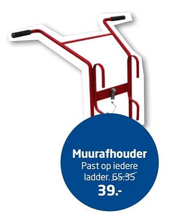 Aanbiedingen Muurafhouder past op iedere ladder - Huismerk - Formido - Geldig van 06/06/2017 tot 18/06/2017 bij Formido