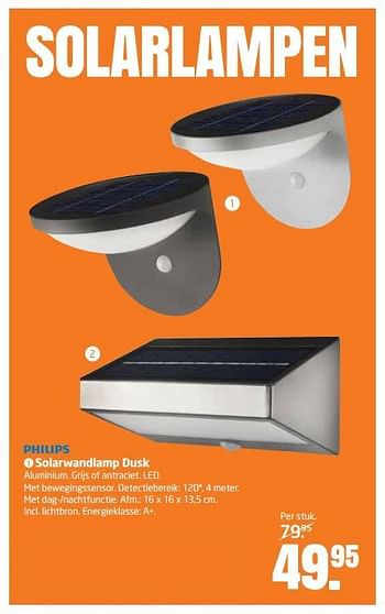 Aanbiedingen Philips solarwandlamp dusk - Philips - Geldig van 06/06/2017 tot 18/06/2017 bij Formido