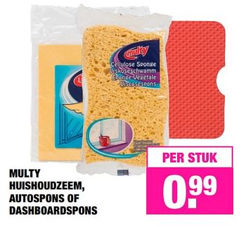 Aanbiedingen Multy huishoudzeem, autospons of dashboardspons - Multy - Geldig van 05/06/2017 tot 18/06/2017 bij Big Bazar