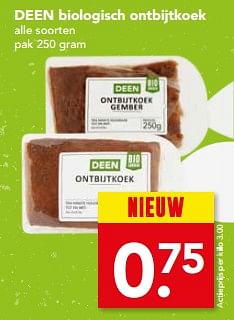 Aanbiedingen Biologisch ontbijtkoek - Huismerk deen supermarkt - Geldig van 04/06/2017 tot 10/06/2017 bij Deen Supermarkten