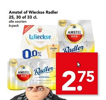 Aanbiedingen Amstel of wieckse radler - Huismerk deen supermarkt - Geldig van 04/06/2017 tot 10/06/2017 bij Deen Supermarkten