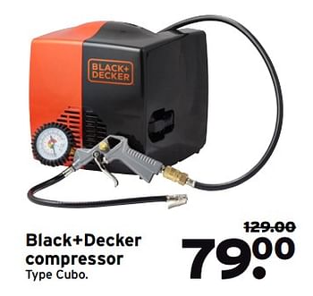 Aanbiedingen Black+decker compressor type cubo - Black &amp; Decker - Geldig van 06/06/2017 tot 11/06/2017 bij Gamma