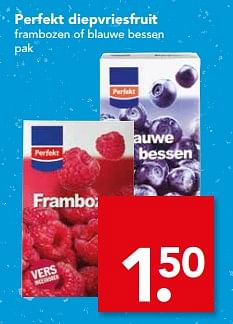 Aanbiedingen Perfekt diepvriesfruit frambozen of blauwe bessen - Perfekt - Geldig van 04/06/2017 tot 10/06/2017 bij Deen Supermarkten