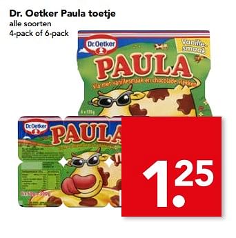 Aanbiedingen Dr. oetker paula toetje - Dr. Oetker - Geldig van 04/06/2017 tot 10/06/2017 bij Deen Supermarkten