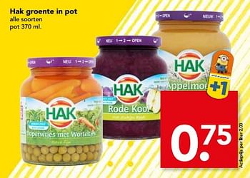 Aanbiedingen Hak groente in pot - Hak - Geldig van 04/06/2017 tot 10/06/2017 bij Deen Supermarkten