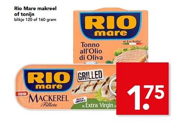 Aanbiedingen Rio mare makreel of tonijn - Rio Mare - Geldig van 04/06/2017 tot 10/06/2017 bij Deen Supermarkten