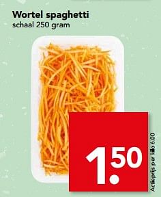 Aanbiedingen Wortel spaghetti - Huismerk deen supermarkt - Geldig van 04/06/2017 tot 10/06/2017 bij Deen Supermarkten