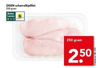 Aanbiedingen Scharrelkipfilet - Huismerk deen supermarkt - Geldig van 04/06/2017 tot 10/06/2017 bij Deen Supermarkten