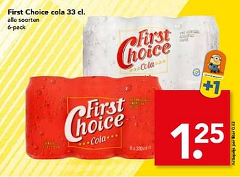 Aanbiedingen First choice cola - First choice - Geldig van 04/06/2017 tot 10/06/2017 bij Deen Supermarkten