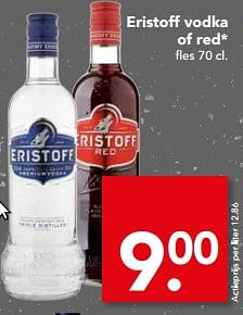 Aanbiedingen Eristoff vodka of red - Eristoff - Geldig van 04/06/2017 tot 10/06/2017 bij Deen Supermarkten